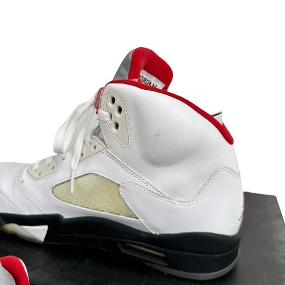 Air Jordan 5 Retro White Fire Red Black 2012 Men’s Size 10 - Picture 3 of 10